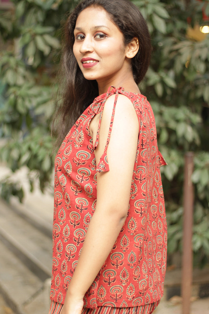 Chanchal | Dori Top | Madder Ajrakh Prakriti