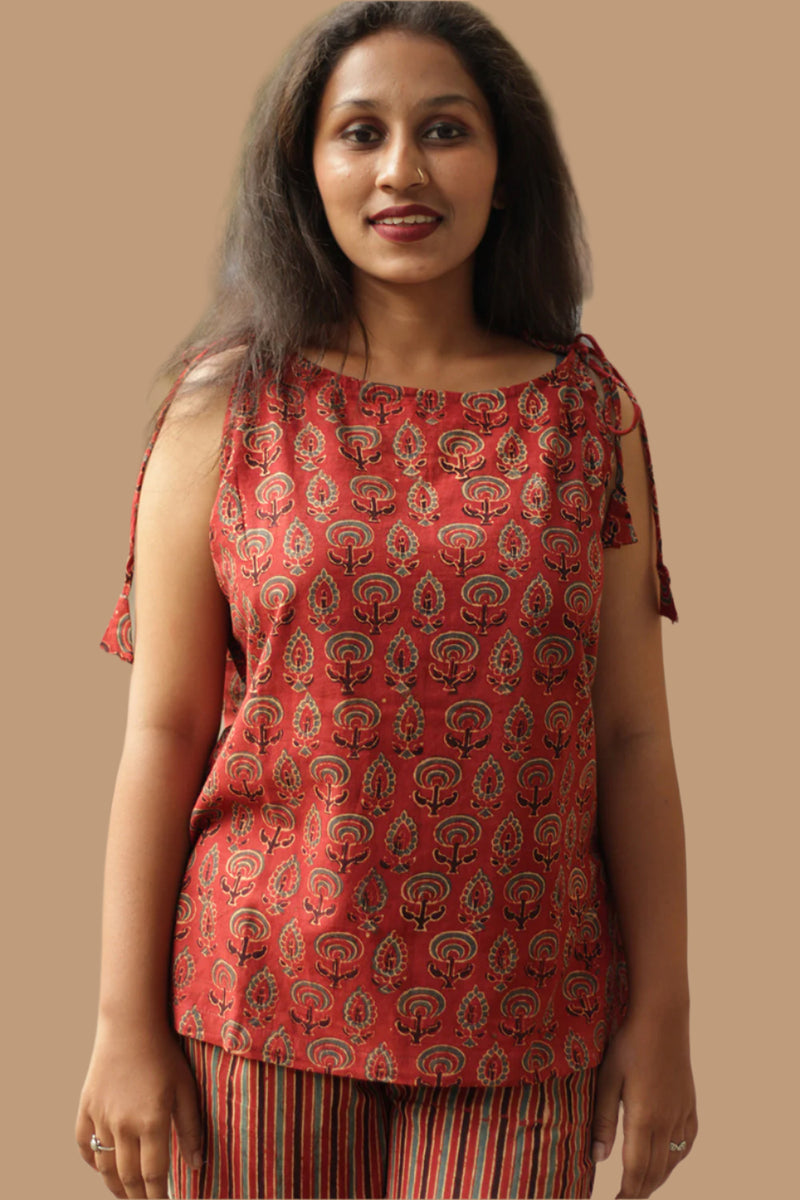 Chanchal | Dori Top | Madder Ajrakh Prakriti