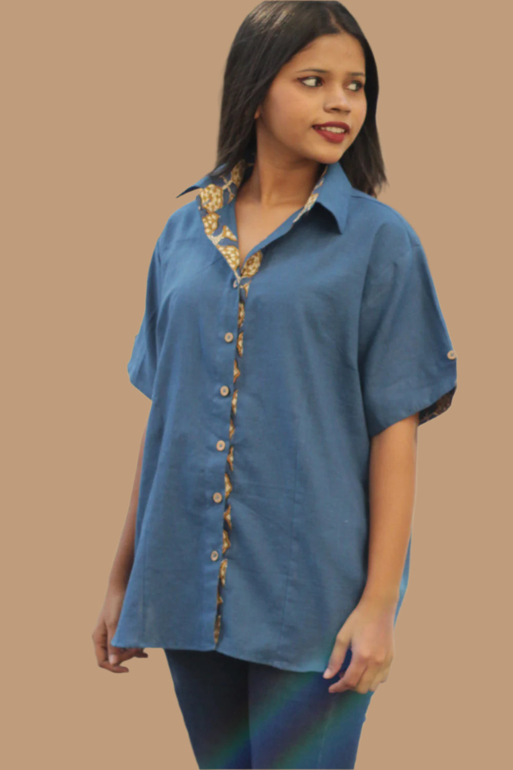 Cotton Shirt | Cobalt Blue