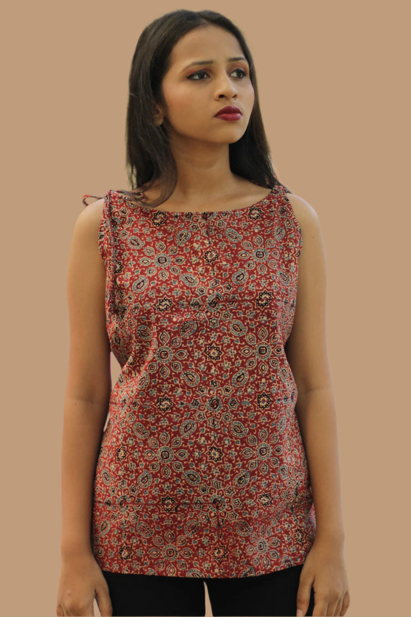 Chanchal | Dori Top | Madder Universe Ajrakh