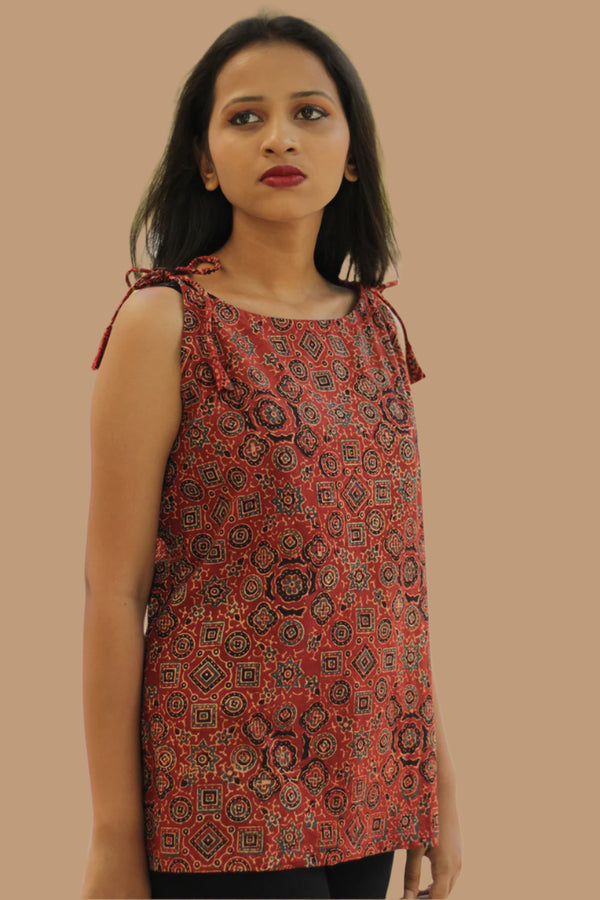 Chanchal | Dori Top | Madder Universe Ajrakh