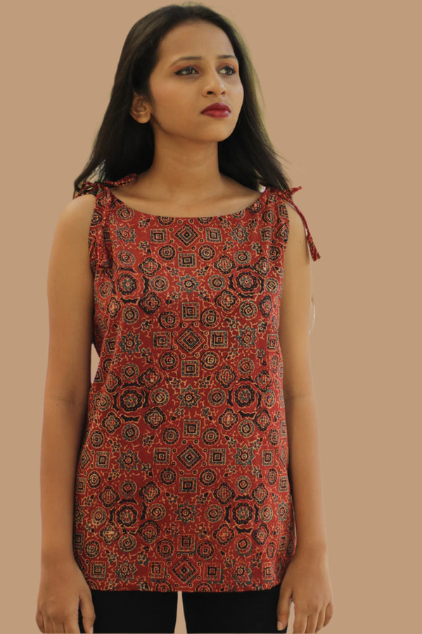 Chanchal | Dori Top | Madder Universe Ajrakh