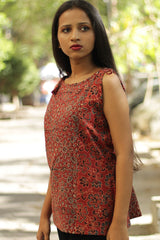 Chanchal | Dori Top | Madder Universe & Floral Ajrakh