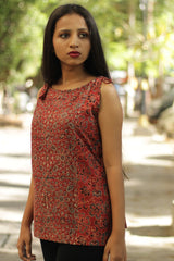 Chanchal | Dori Top | Madder Universe & Floral Ajrakh