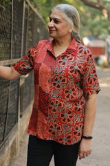 Tara | Ajrakh Modal Shirt | Red