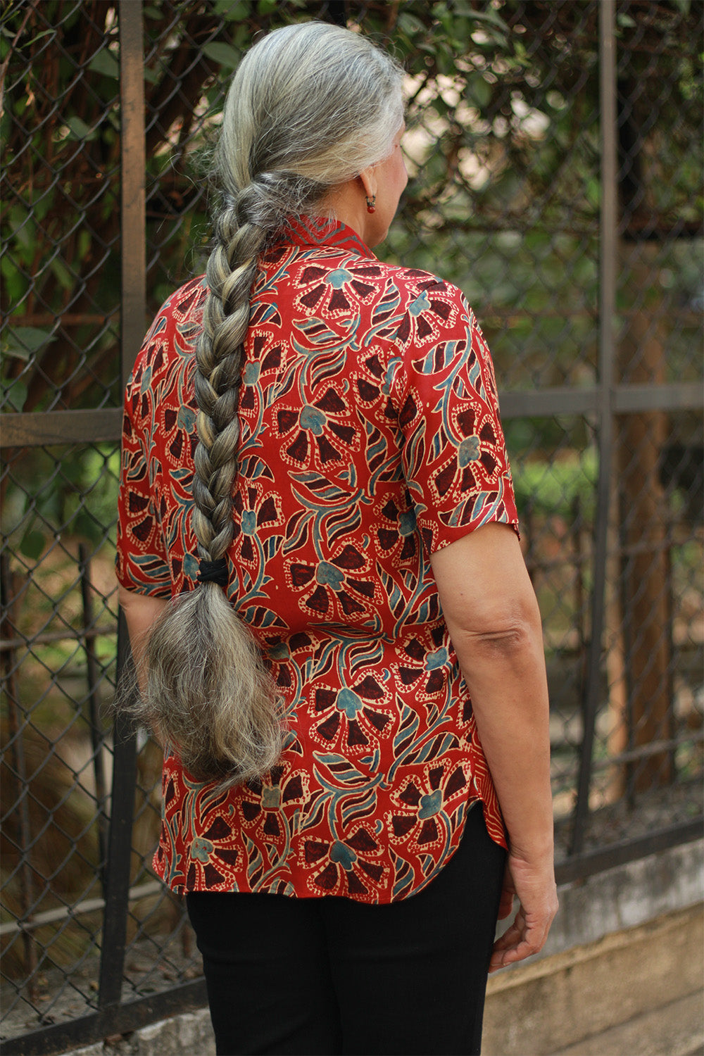 Tara | Ajrakh Modal Shirt | Red