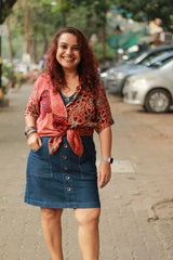 Tara | Ajrakh Modal Shirt | Red