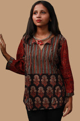 Saanjh | Cotton Top with Mul Sleeves