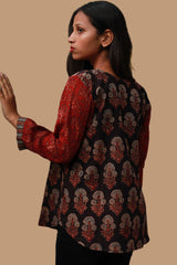 Saanjh | Cotton Top with Mul Sleeves