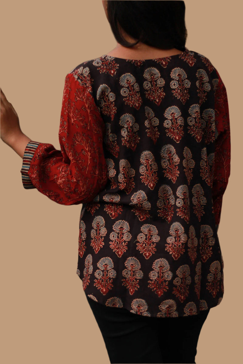 Saanjh | Cotton Top with Mul Sleeves