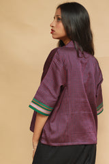 Kanaka | Khunn Cropped Shirt / Blouse | Pink & Green