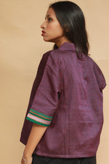 Kanaka | Khunn Cropped Shirt / Blouse | Pink & Green