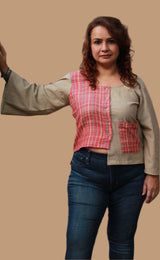 GupShup | Asymmetric Top | Beige | Rouge Gamcha