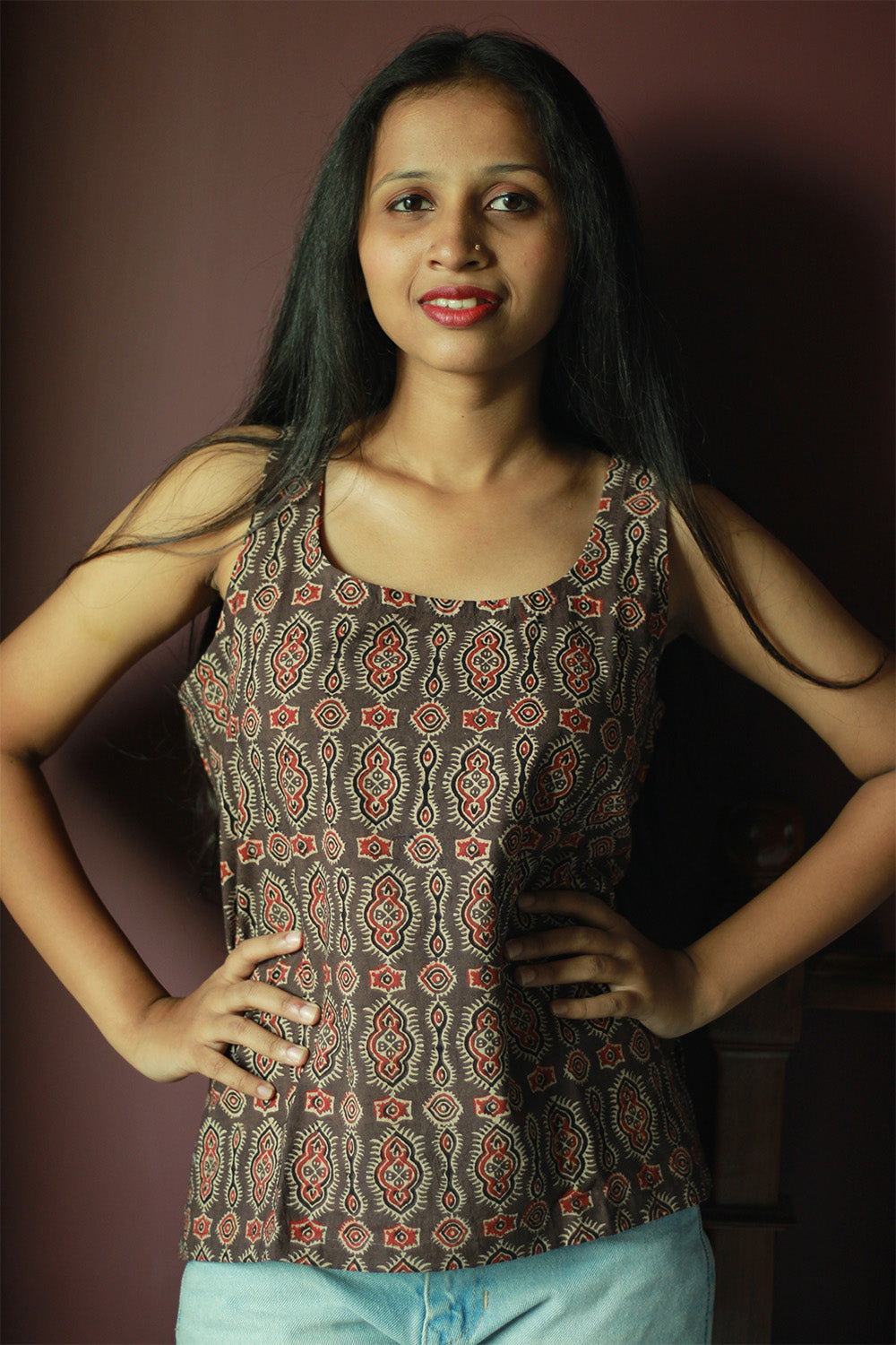 Sleeveless Top | Cotton | Sienna Ajrakh