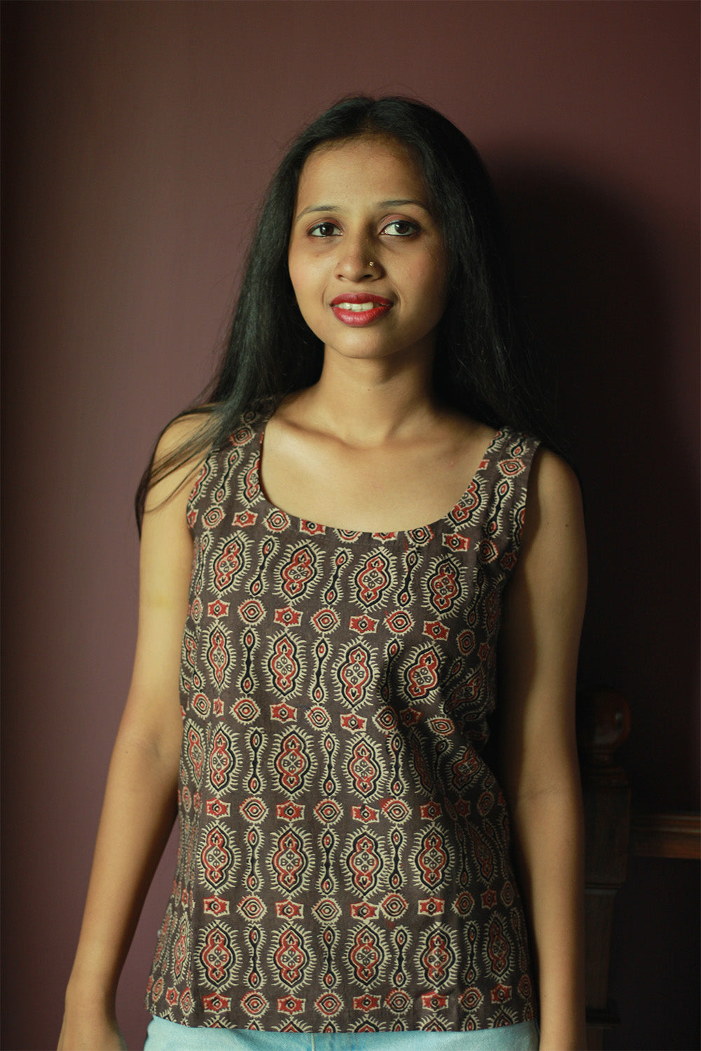 Sleeveless Top | Cotton | Sienna Ajrakh