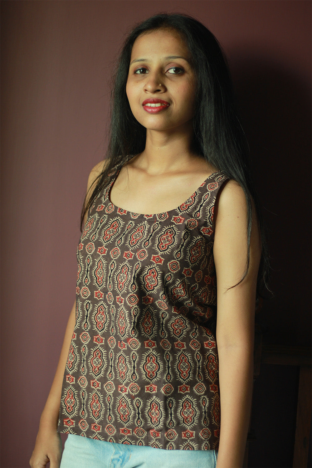 Sleeveless Top | Cotton | Sienna Ajrakh