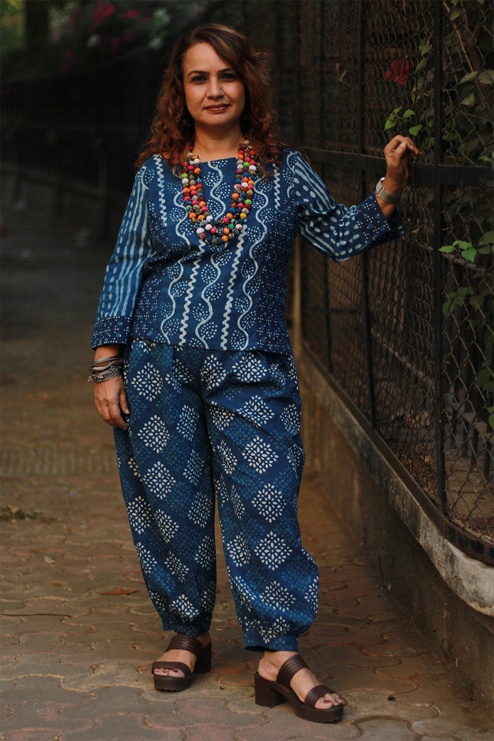 Mrittika | Crop Top | Indigo