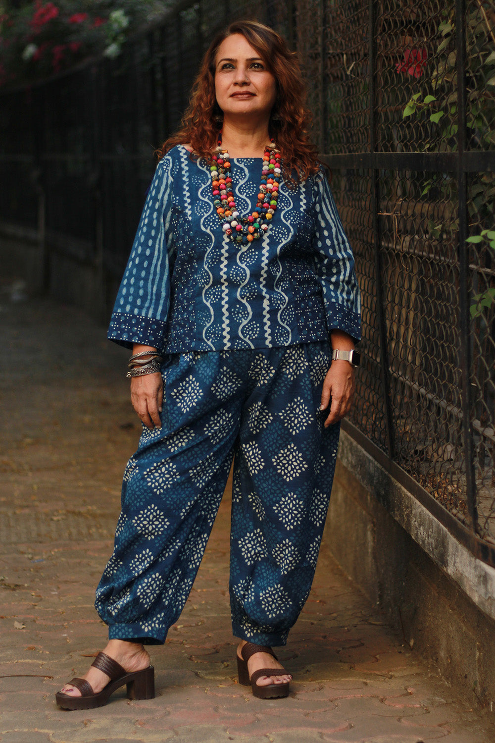 Mrittika | Crop Top | Indigo