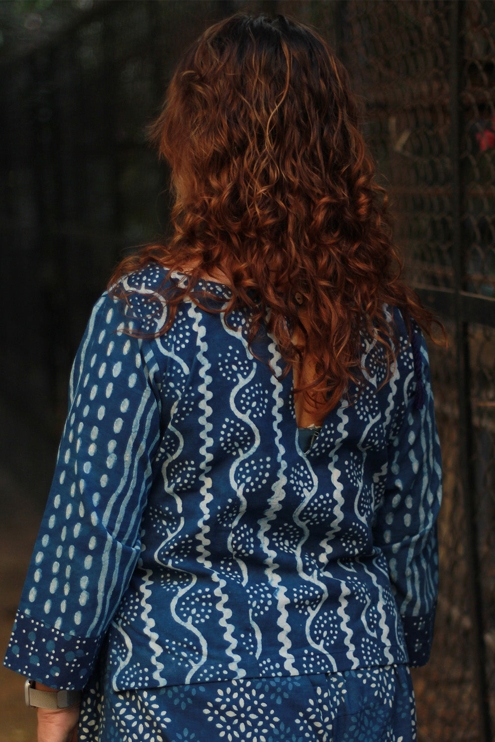 Mrittika | Crop Top | Indigo
