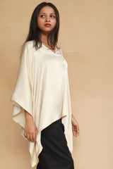 Taarini | Modal Silk Kaftan Top | Ivory