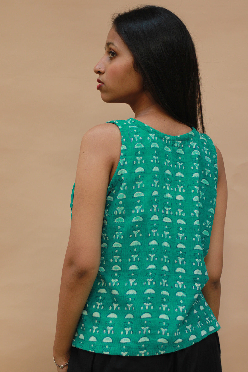 Front Buttoned Vest | Corduroy | Teal