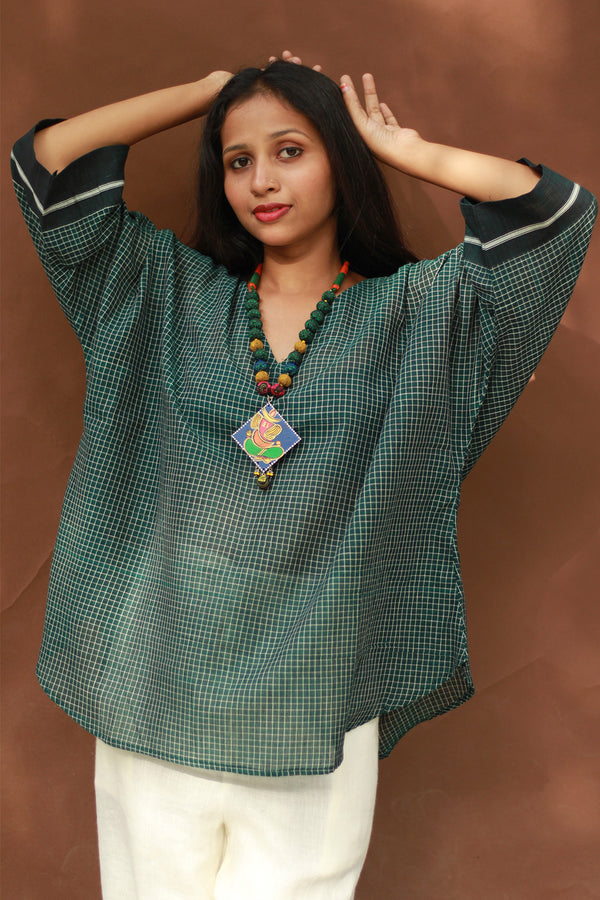 Taral | Anti Fit Cotton Top | Patteda Anchu | Green