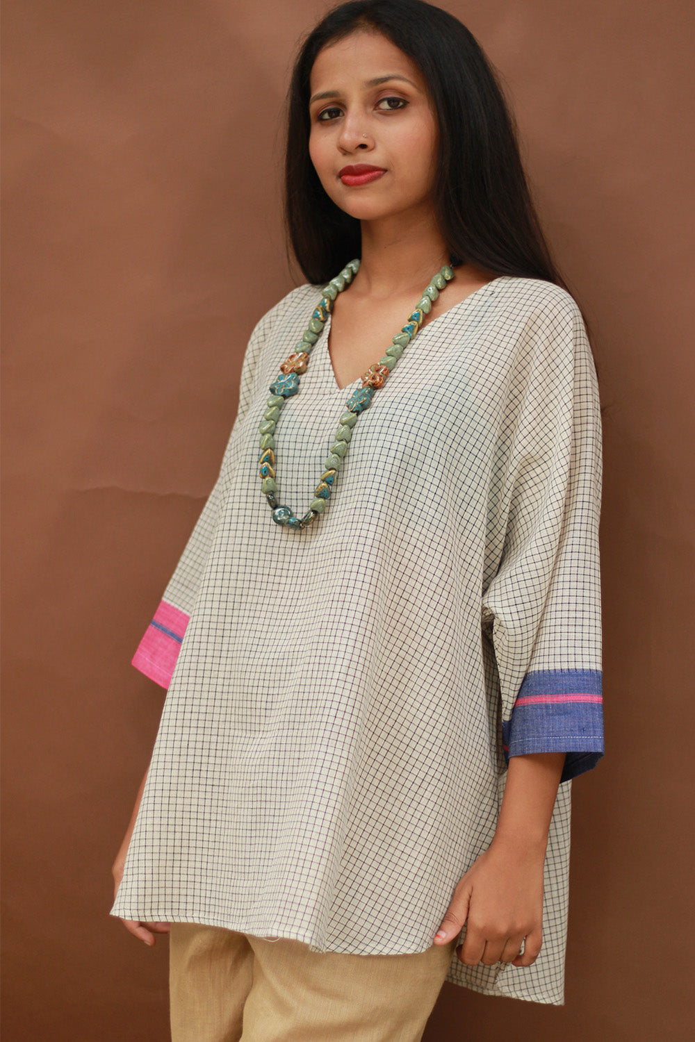 Taral | Anti Fit Cotton Top | Patteda Anchu | Ivory