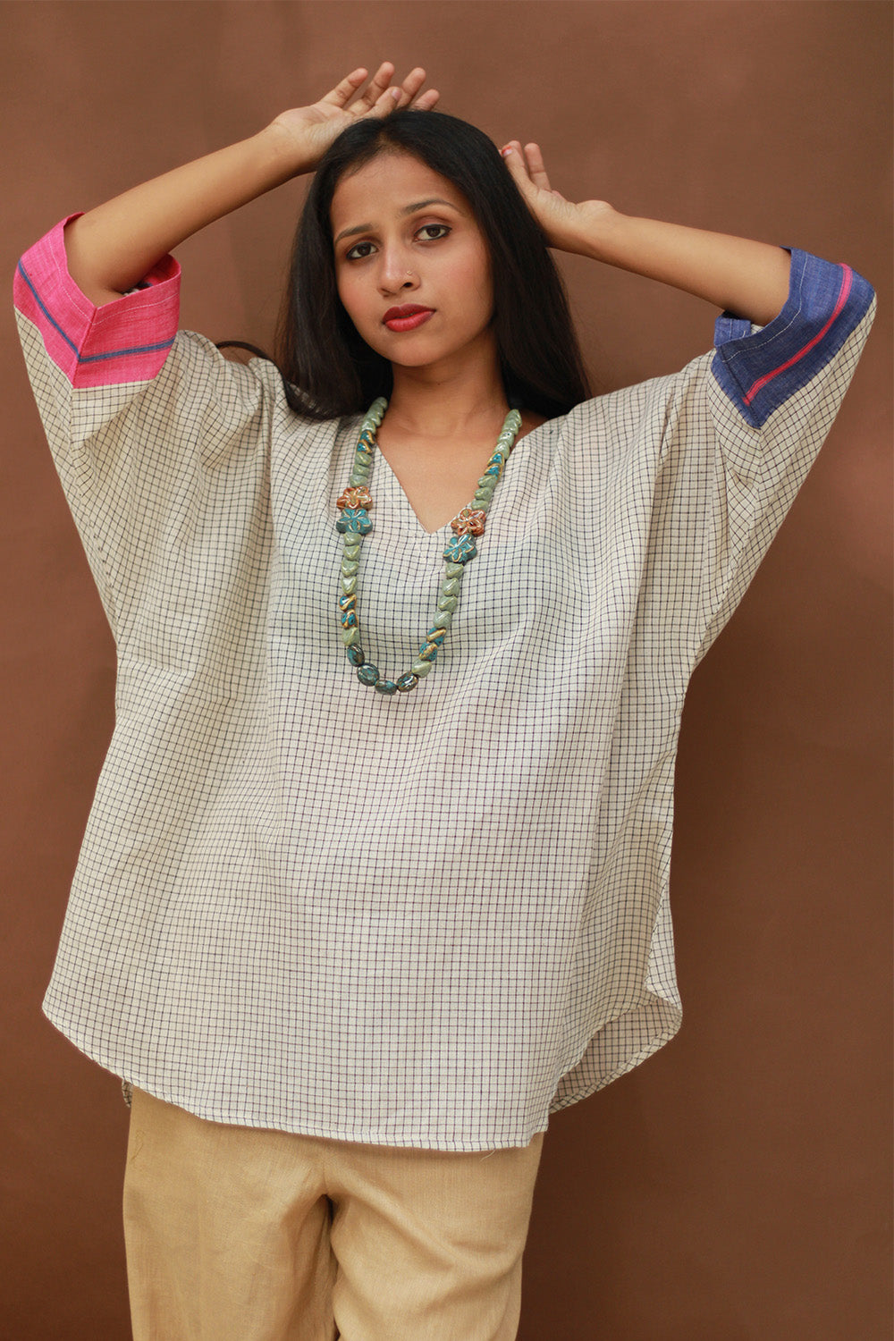 Taral | Anti Fit Cotton Top | Patteda Anchu | Ivory