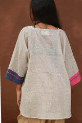 Taral | Anti Fit Cotton Top | Patteda Anchu | Ivory