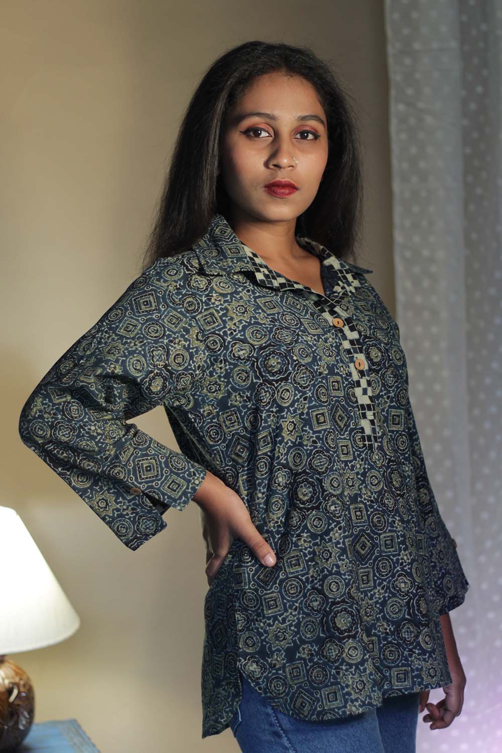 Madhura | Tunic | Ajrakh Indigo Universe