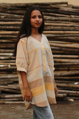 Madhura | Tunic | Yellow Cotton