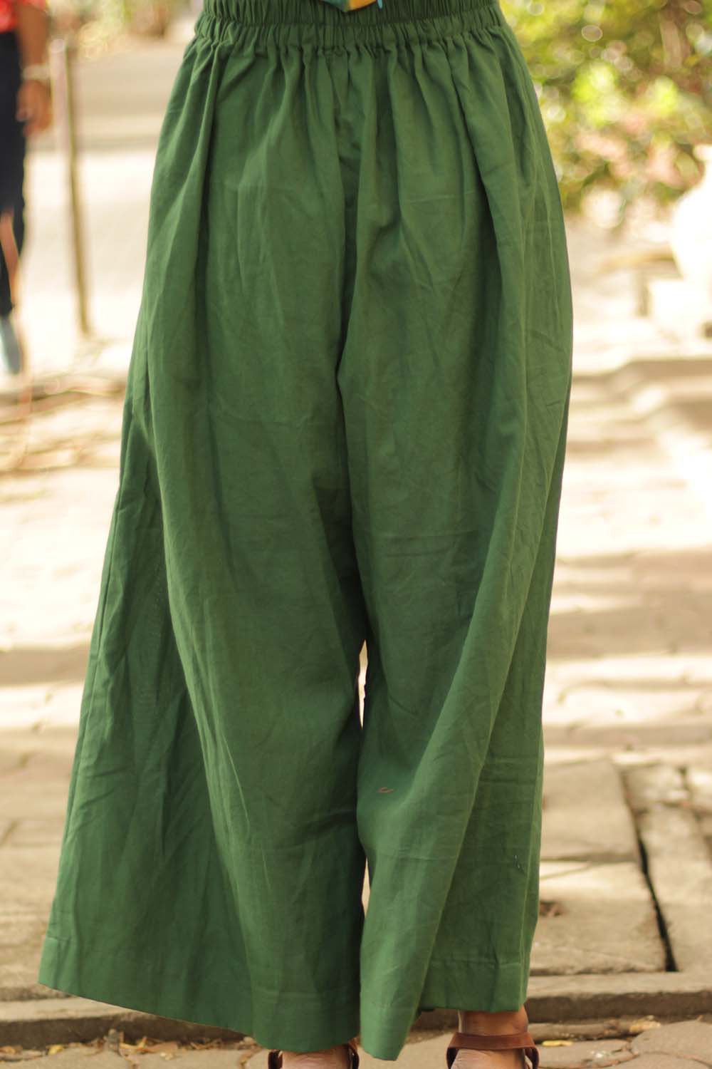 Saumya | Wide Leg Pants | Forest Green