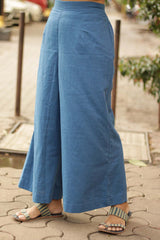 Wide Leg Pants- Azure Blue
