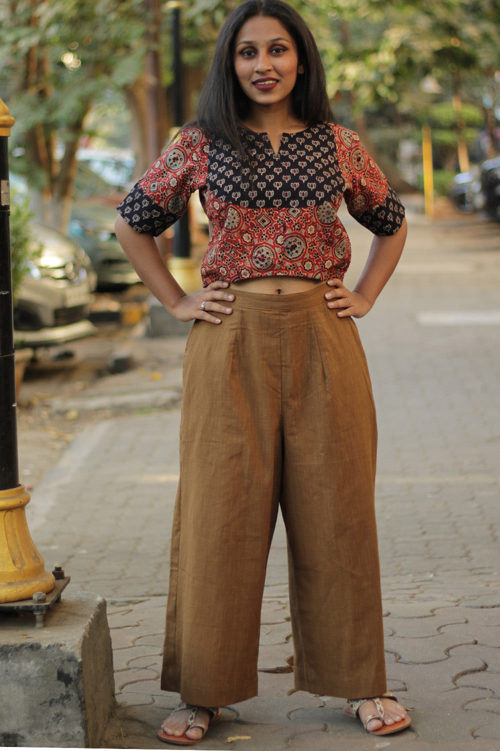 Saumya | Wide Leg Pants | Sunlit Sienna