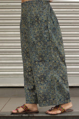 Rasika | Wide Leg Pants | Sea Green Ajrakh Universe