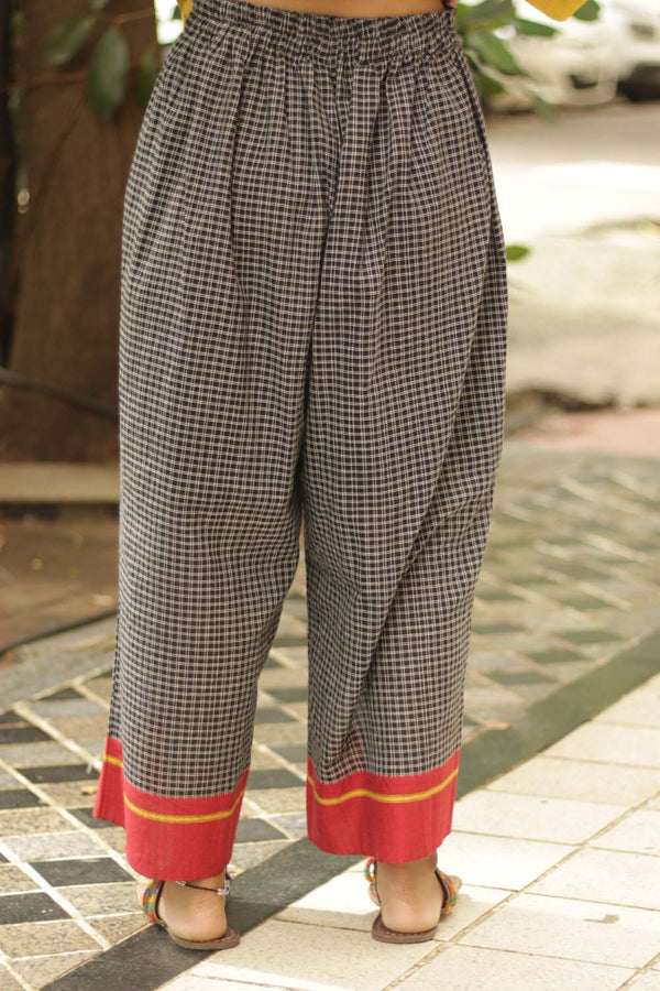 Vanyam Syahi | Patteda Anchu Wide Leg Pants | Red