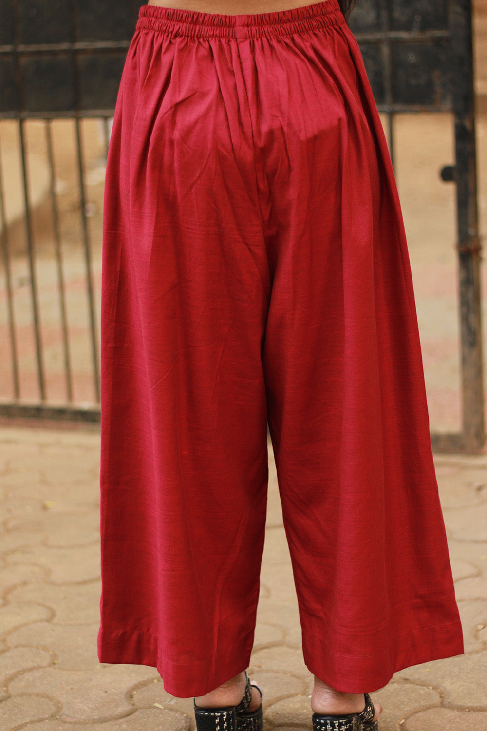 Saumya | Wide Leg Pants | Deep Pink
