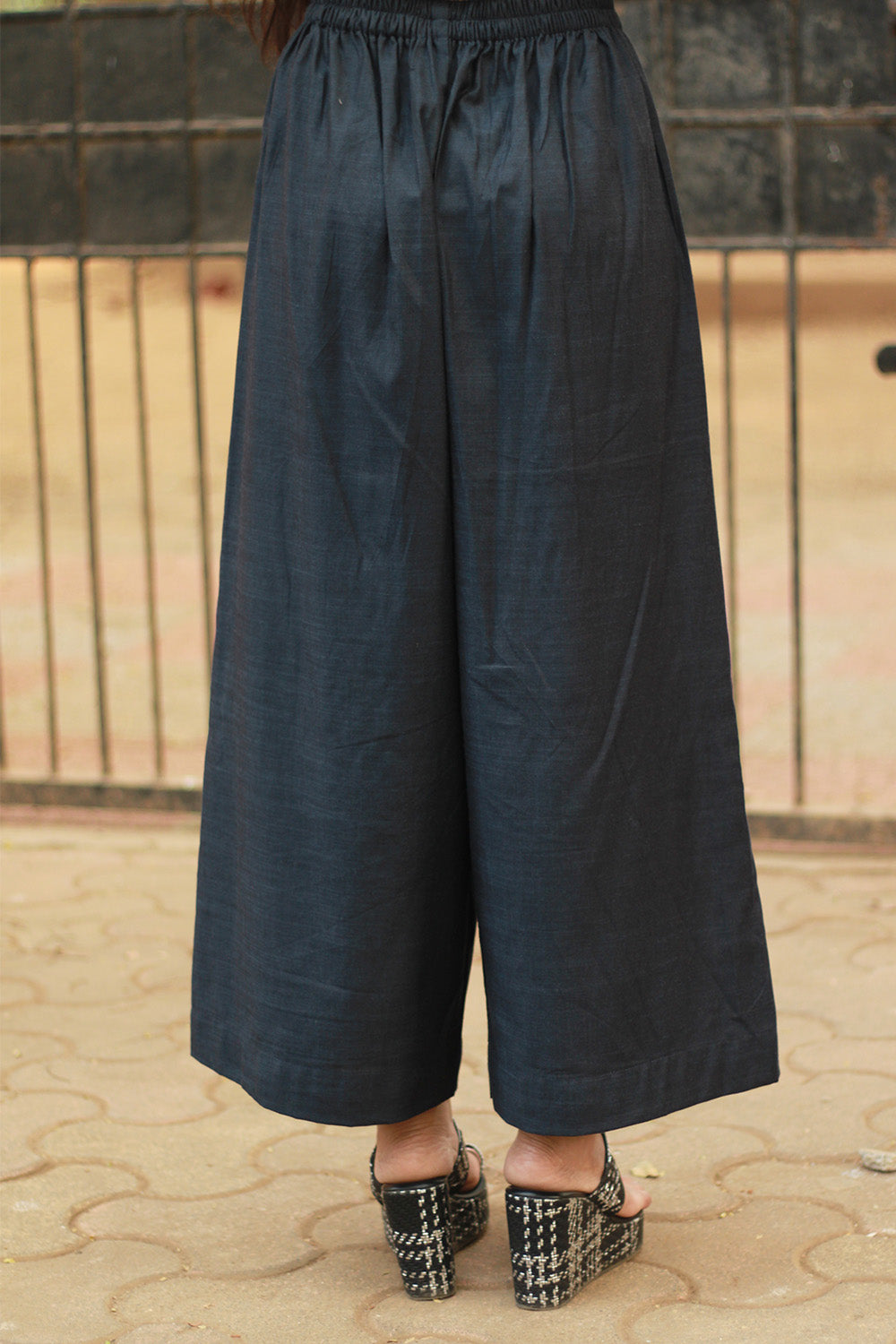 Saumya | Wide Leg Pants | Ink Blue