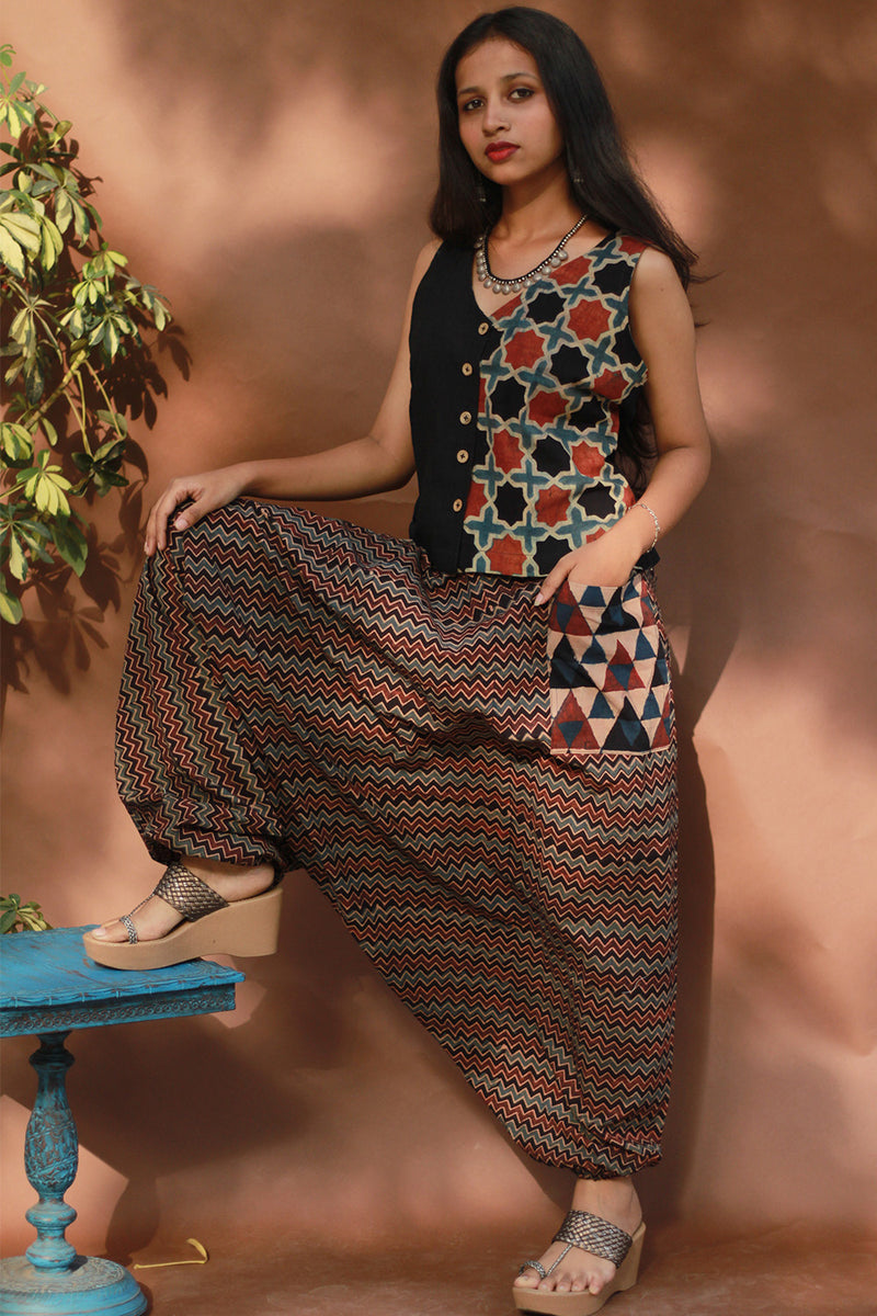 Wayfarer | Drop Crotch Pants | Red Chevron