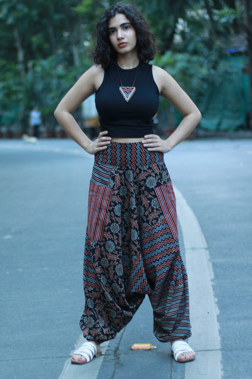 Wayfarer | Drop Crotch Pants | Ajrakh Medley