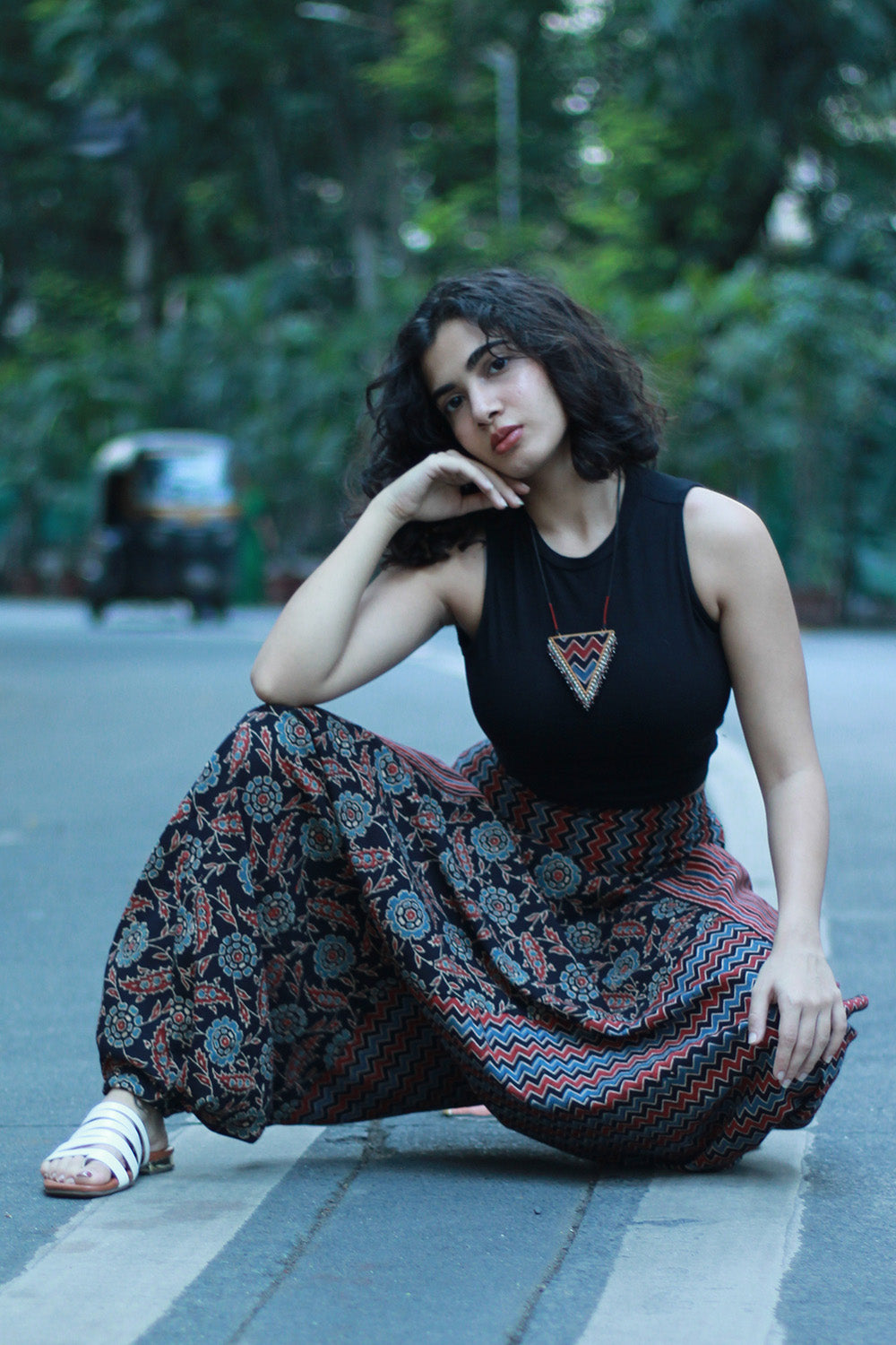 Wayfarer | Drop Crotch Pants | Ajrakh Medley