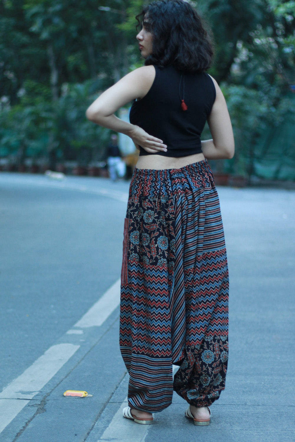 Wayfarer | Drop Crotch Pants | Ajrakh Medley