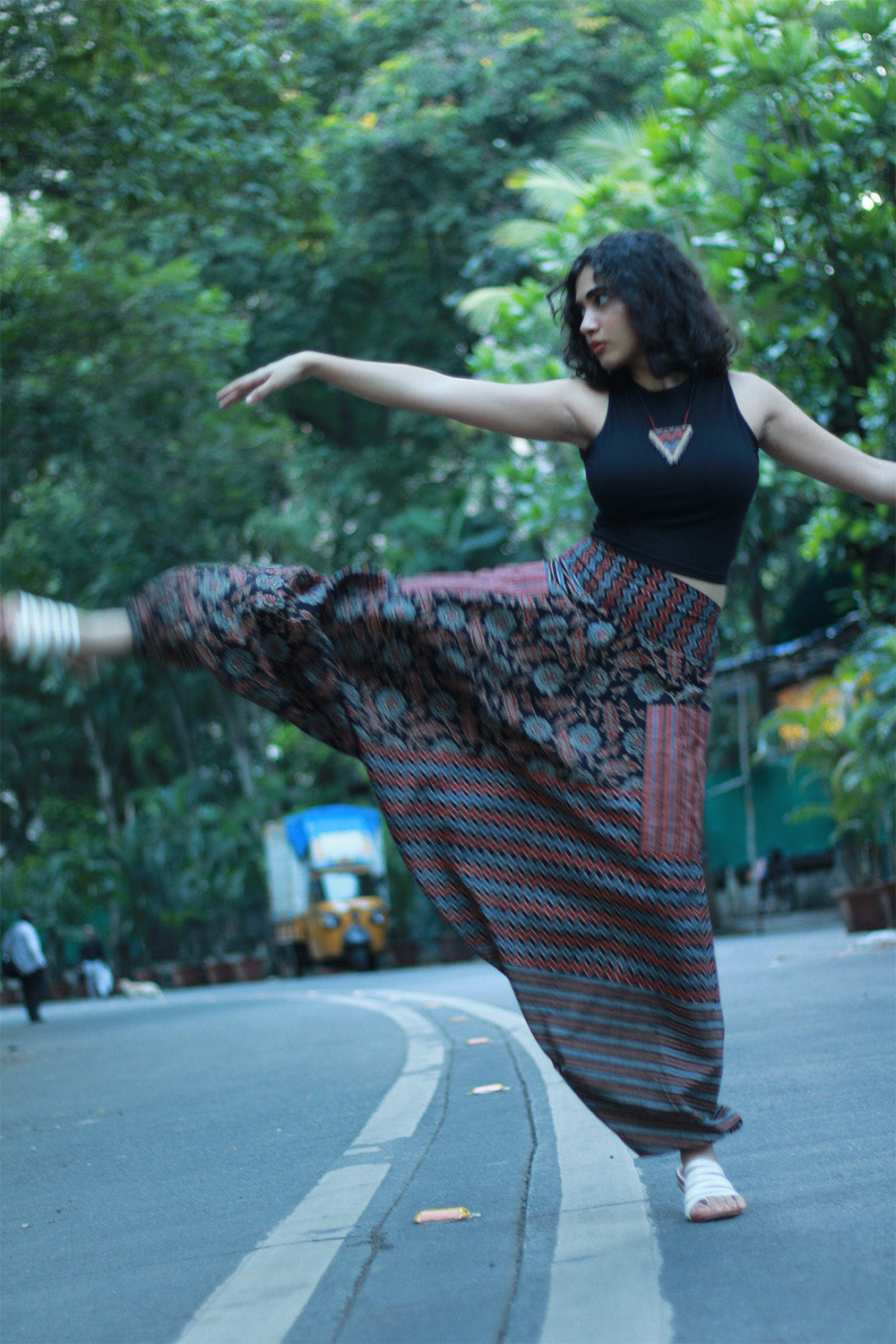 Wayfarer | Drop Crotch Pants | Ajrakh Medley