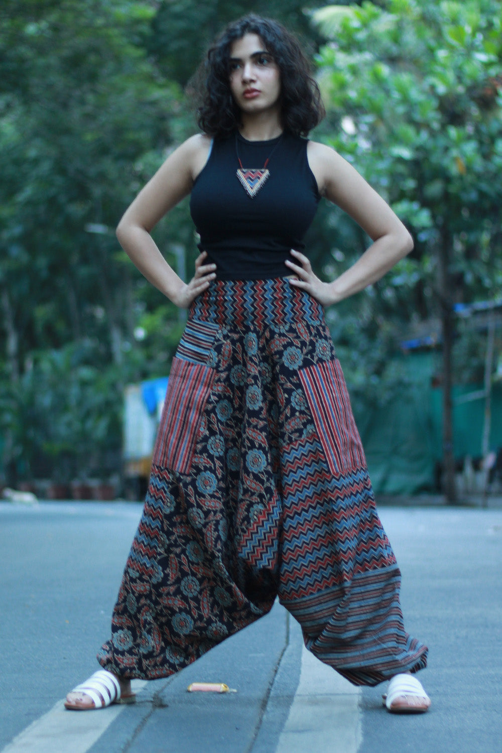 Wayfarer | Drop Crotch Pants | Ajrakh Medley