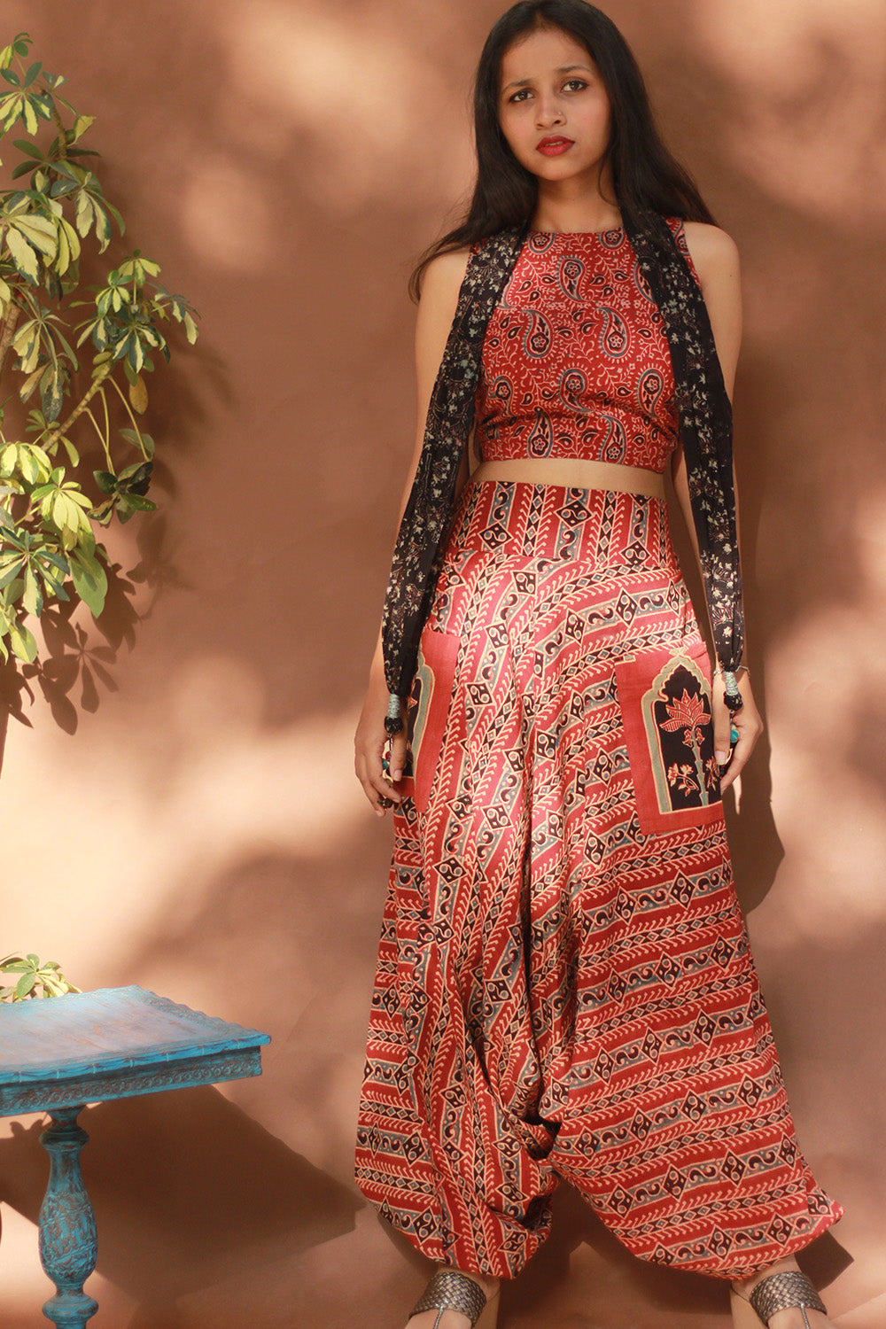 Wayfarer | Drop Crotch Pants | Madder Ajrakh