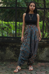 Wayfarer | Drop Crotch Pants | Blue Ajrakh Medley