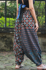 Wayfarer | Drop Crotch Pants | Blue Ajrakh Medley