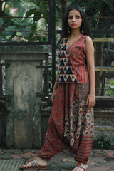 Wayfarer | Drop Crotch Pants | Madder Ajrakh Medley