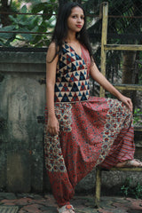 Wayfarer | Drop Crotch Pants | Madder Ajrakh Medley