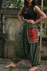 Wayfarer | Drop Crotch Pants | Fern Green Bagru